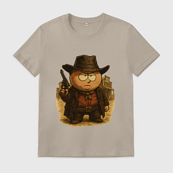 Мужская футболка Эрик Картман ковбой