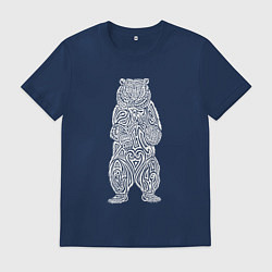 Мужская футболка Медведь оберег в виде кельтского орнамента