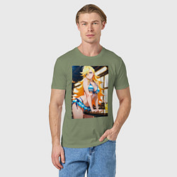 Футболка хлопковая мужская Sexy Труська развлекается, цвет: авокадо — фото 2