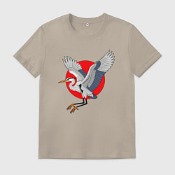 Мужская футболка Цапля на закате