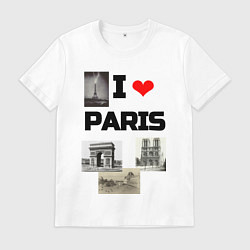 Мужская футболка I love Paris