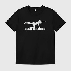 Мужская футболка Искать баланс
