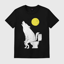 Мужская футболка Срущий волк