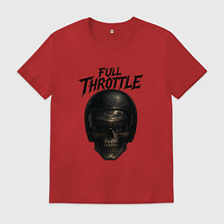 Мужская футболка Full throttle Череп мотоциклиста