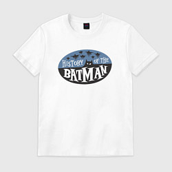 Футболка хлопковая мужская История Бэтмена, цвет: белый