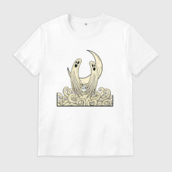 Футболка хлопковая мужская Два духа под луной, цвет: белый