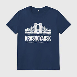 Мужская футболка Красноярск с мостом