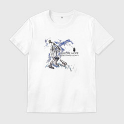 Футболка хлопковая мужская Depeche Mode - Everything Counts Single, цвет: белый