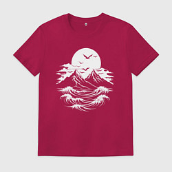 Мужская футболка Сахалинский бурный пейзаж