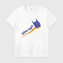 Футболка хлопковая мужская Бэтмен начинается, цвет: белый