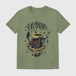 Мужская футболка Хэллоуин пугало-тыква