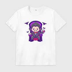 Мужская футболка Дракула на троне