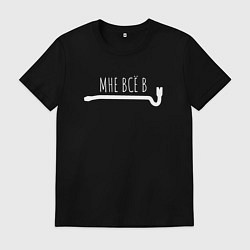 Футболка хлопковая мужская Мне всё в лом, цвет: черный