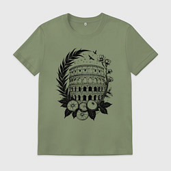 Мужская футболка Колизей в цвету: аромат Италии