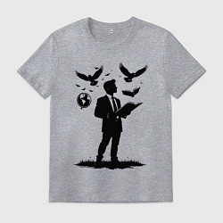 Мужская футболка Учитель с символами