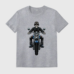Футболка хлопковая мужская Skeletor racer, цвет: меланж
