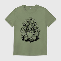 Мужская футболка Пасхальный букет с яйцами