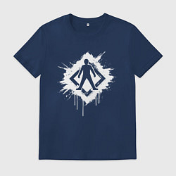 Футболка хлопковая мужская Главная дорога человеку, цвет: тёмно-синий