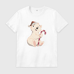 Мужская футболка Медвежонок с конфетой