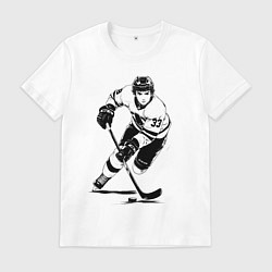 Мужская футболка Аниме хоккеист в атаке