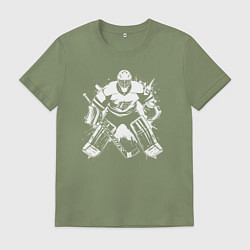 Мужская футболка Хоккейный вратарь граффити