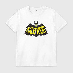 Футболка хлопковая мужская Maleficent Batman, цвет: белый
