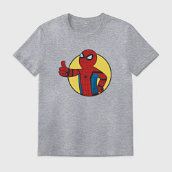 Футболка хлопковая мужская Cool Spider-man, цвет: меланж