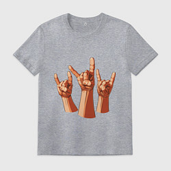 Футболка хлопковая мужская Nice Rock, цвет: меланж