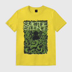 Футболка хлопковая мужская Suicide Silence, цвет: желтый