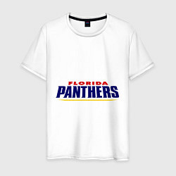 Футболка хлопковая мужская HC Florida Panthers Sign, цвет: белый