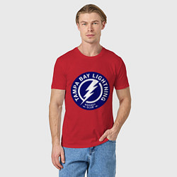 Футболка хлопковая мужская HC Tampa Bay Lightning, цвет: красный — фото 2