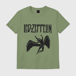 Футболка хлопковая мужская Led Zeppelin, цвет: авокадо