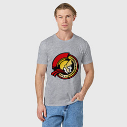 Футболка хлопковая мужская HC Ottawa Senators Alternative, цвет: меланж — фото 2