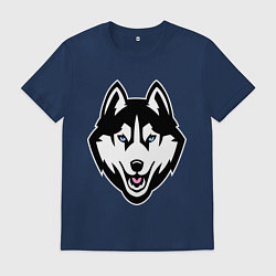 Мужская футболка Довольная хаски