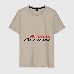 Футболка хлопковая мужская Toyota Allion, цвет: миндальный
