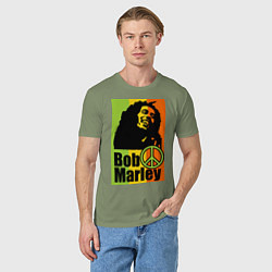 Футболка хлопковая мужская Bob Marley: Jamaica, цвет: авокадо — фото 2