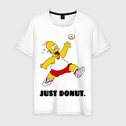 Футболка хлопковая мужская Just Donut, цвет: белый