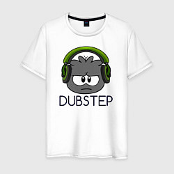 Футболка хлопковая мужская Dubstep Listener, цвет: белый