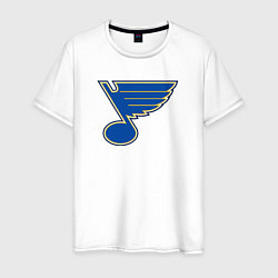 Футболка хлопковая мужская St Louis Blues, цвет: белый