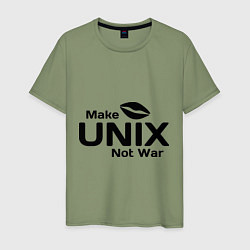 Мужская футболка Make unix, not war