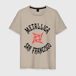 Футболка хлопковая мужская Metallica: San Francisco, цвет: миндальный