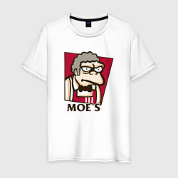Футболка хлопковая мужская Moe's, цвет: белый