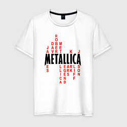 Футболка хлопковая мужская Metallica History, цвет: белый
