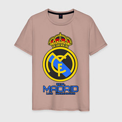 Футболка хлопковая мужская Real Madrid, цвет: пыльно-розовый