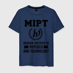 Футболка хлопковая мужская MIPT Institute, цвет: тёмно-синий