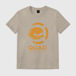Футболка хлопковая мужская QuaD: Quick and Deadly, цвет: миндальный
