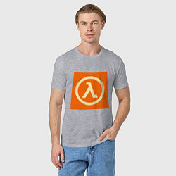 Футболка хлопковая мужская Half-Life, цвет: меланж — фото 2