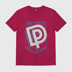 Футболка хлопковая мужская Deep Purple: Smoke on the water, цвет: маджента