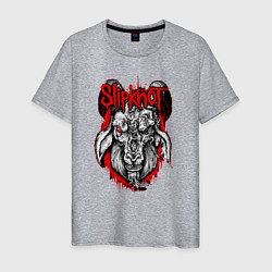 Футболка хлопковая мужская Slipknot Goat, цвет: меланж