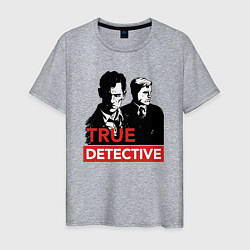 Футболка хлопковая мужская True Detective, цвет: меланж